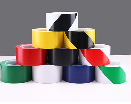 警示膠帶PVC黑黃斑馬線警戒地標貼地面5S標識彩色劃線封箱膠帶